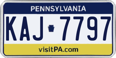 PA license plate KAJ7797
