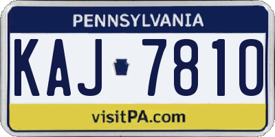 PA license plate KAJ7810