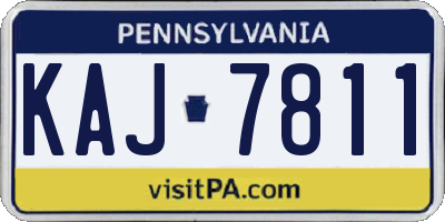 PA license plate KAJ7811