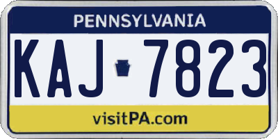 PA license plate KAJ7823