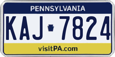 PA license plate KAJ7824