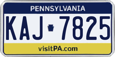 PA license plate KAJ7825