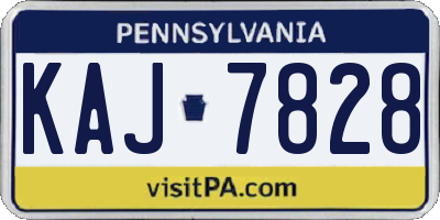 PA license plate KAJ7828