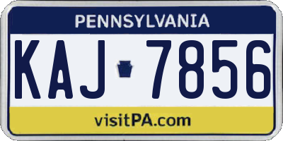 PA license plate KAJ7856