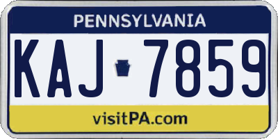 PA license plate KAJ7859