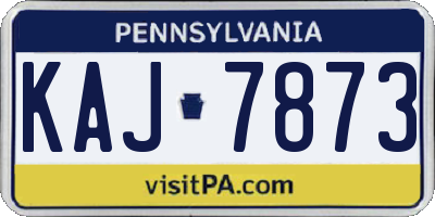 PA license plate KAJ7873