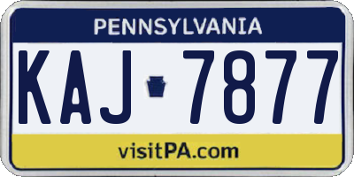 PA license plate KAJ7877