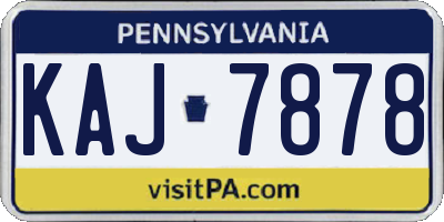 PA license plate KAJ7878