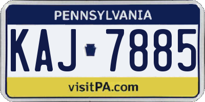 PA license plate KAJ7885