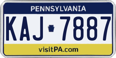 PA license plate KAJ7887