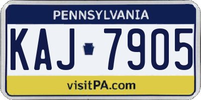 PA license plate KAJ7905