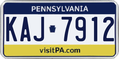 PA license plate KAJ7912