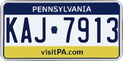 PA license plate KAJ7913