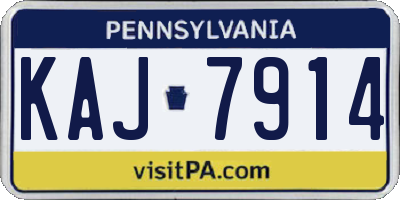 PA license plate KAJ7914