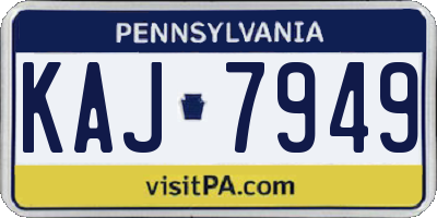 PA license plate KAJ7949