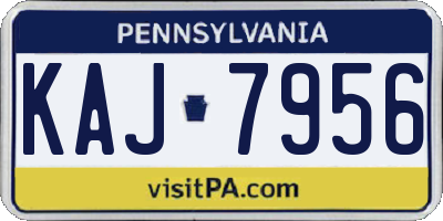 PA license plate KAJ7956
