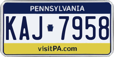 PA license plate KAJ7958