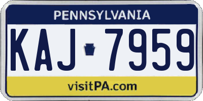 PA license plate KAJ7959