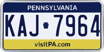 PA license plate KAJ7964