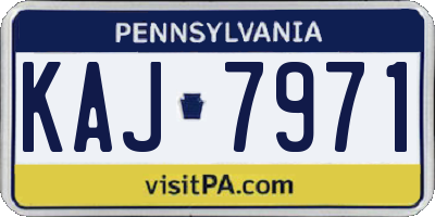 PA license plate KAJ7971