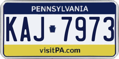 PA license plate KAJ7973