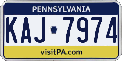 PA license plate KAJ7974
