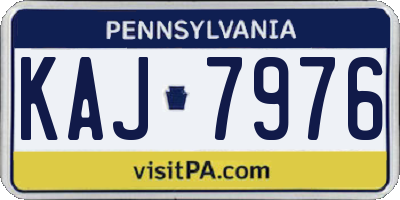 PA license plate KAJ7976