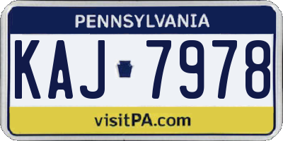 PA license plate KAJ7978