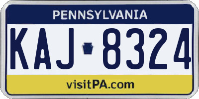 PA license plate KAJ8324