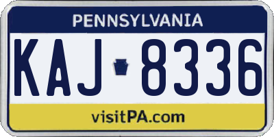 PA license plate KAJ8336