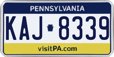 PA license plate KAJ8339