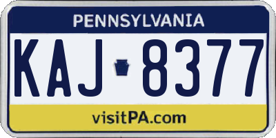 PA license plate KAJ8377