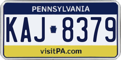 PA license plate KAJ8379