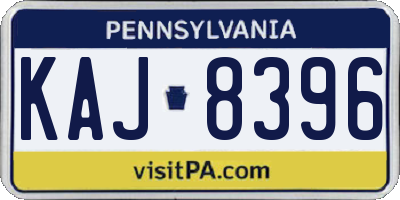 PA license plate KAJ8396