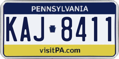 PA license plate KAJ8411