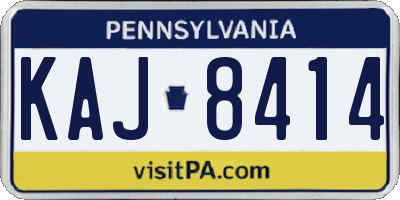 PA license plate KAJ8414