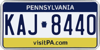 PA license plate KAJ8440