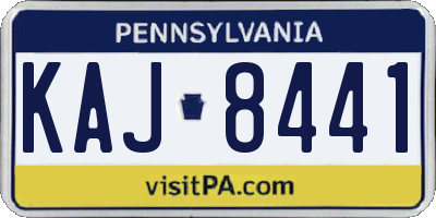 PA license plate KAJ8441