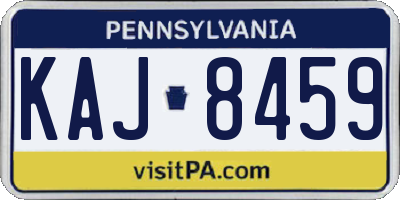 PA license plate KAJ8459