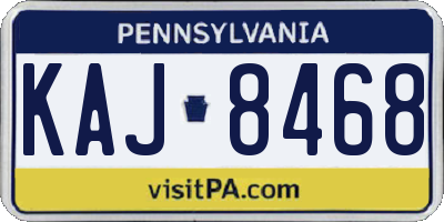 PA license plate KAJ8468