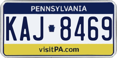 PA license plate KAJ8469