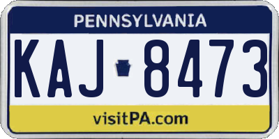 PA license plate KAJ8473