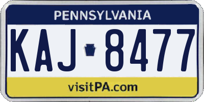PA license plate KAJ8477
