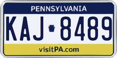 PA license plate KAJ8489
