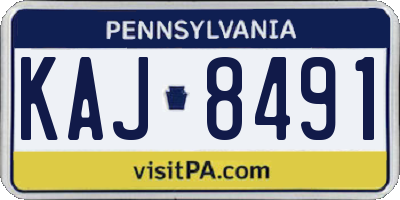 PA license plate KAJ8491