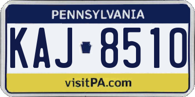 PA license plate KAJ8510