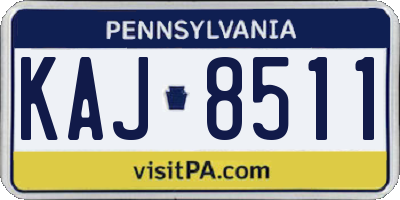 PA license plate KAJ8511