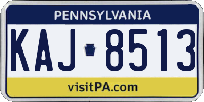 PA license plate KAJ8513
