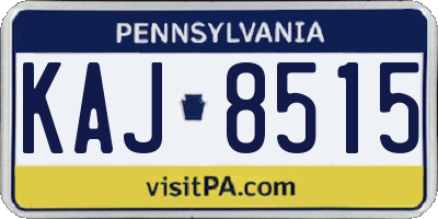 PA license plate KAJ8515