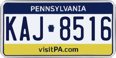 PA license plate KAJ8516